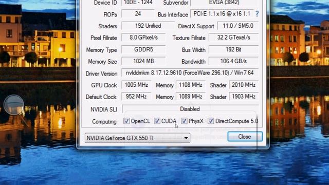 EVGA GTX 550 Ti - Overclock/Especificações смотреть онлайн