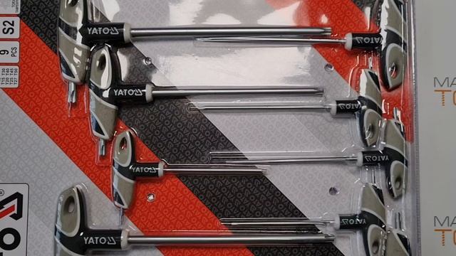 Набор ключей TORX с Т-образной рукояткой, 9 предметов YATO YT-05615-1 смотреть онлайн