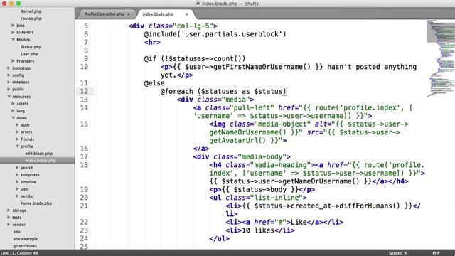Social Network with PHP: User profile statuses (29/37) смотреть онлайн