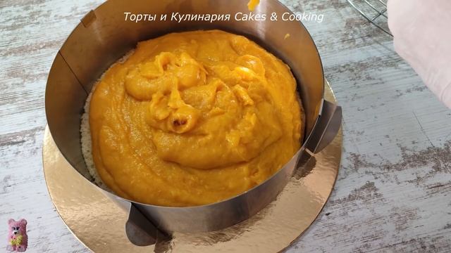 торт АБРИКОС-STRACCIATELLA! БЕЗ желатина! Рецепт абрикосового курда! смотреть онлайн