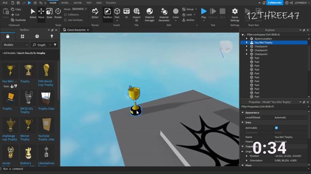 Challenge Making A Game In 1 Minute - Roblox Studio смотреть онлайн