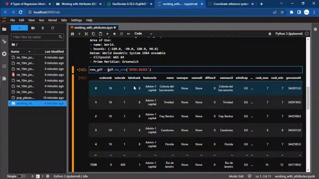 Geopandas tutorial - working with attributes смотреть онлайн