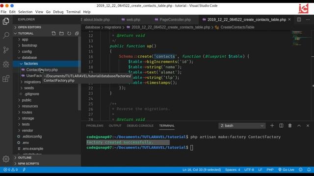 Tutorial Laravel 6 [ Part 3 ] MODEL, MIGRATION, FACTORY dan SEED смотреть онлайн