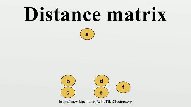 Distance matrix смотреть онлайн