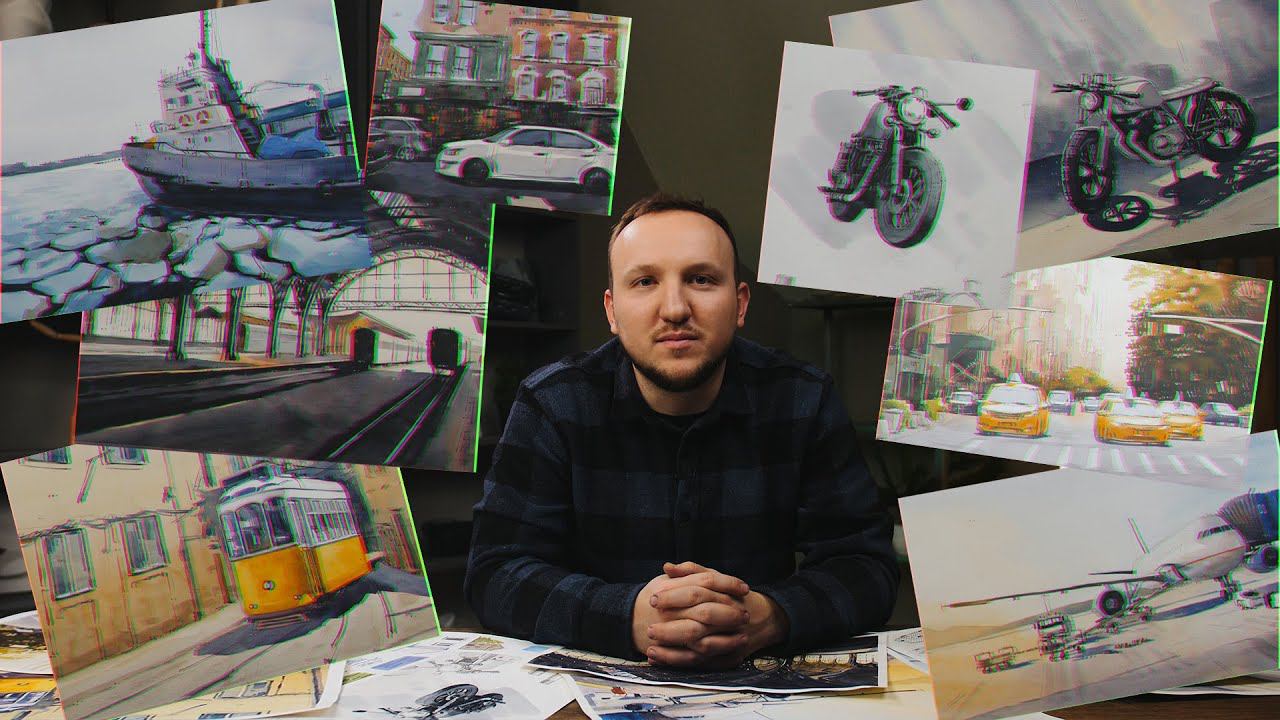 О курсе «Транспорт акварелью» смотреть онлайн