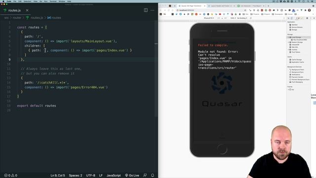 Quasar & Vue 3: iOS Page Transitions WITH Routes! [#1] (Real World App #9) смотреть онлайн