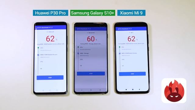 Huawei P30 Pro vs Samsung S10+ vs Xiaomi Mi9 ⚔️ AnTuTu benchmark смотреть онлайн