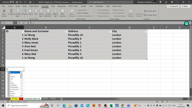 20 EXCEL MUTE TUTORIAL NAME DATA FROM HEADERS OF A FIELD ALESSANDRA PAPANDREA TUTORIALS смотреть онлайн