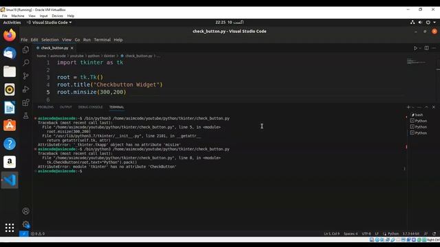 Tkinter Checkbutton Widget смотреть онлайн