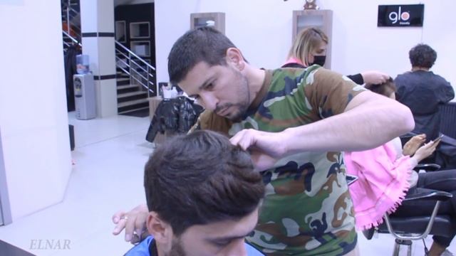 haircut with scissors! Learn men's haircuts! hair tutorial video #stylistelnar смотреть онлайн