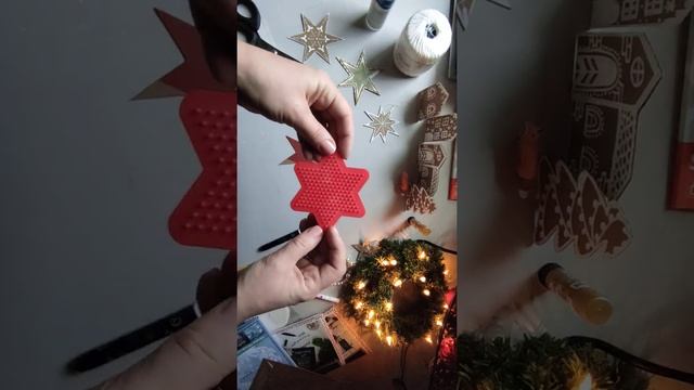 Новогодние поделки, звёздочки из картона. смотреть онлайн