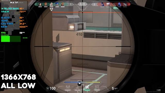 Valorant 2023 Intel HD Graphics 4600 / i5 4570 смотреть онлайн