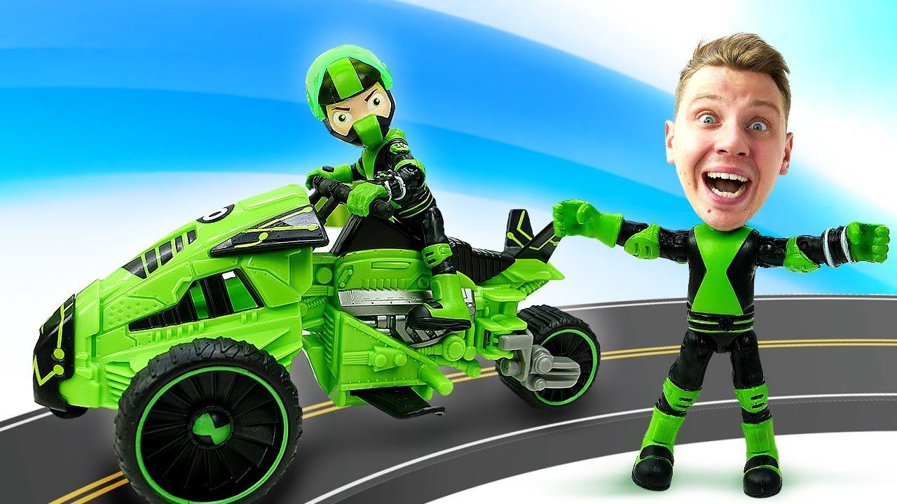 Игрушка злодей Хекс на пляже? Веселые игры для мальчиков - Новые игрушки Бен10 в видео для детей смотреть онлайн
