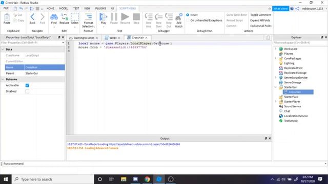How To Make Custom Crosshair In Roblox Studio 2020! смотреть онлайн