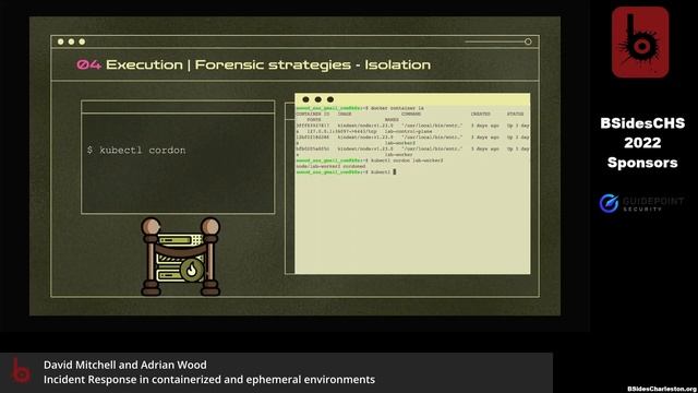 BSidesCHS 2022: "IR in containerized and ephemeral environments" by David Mitchell and Adrian Wood смотреть онлайн
