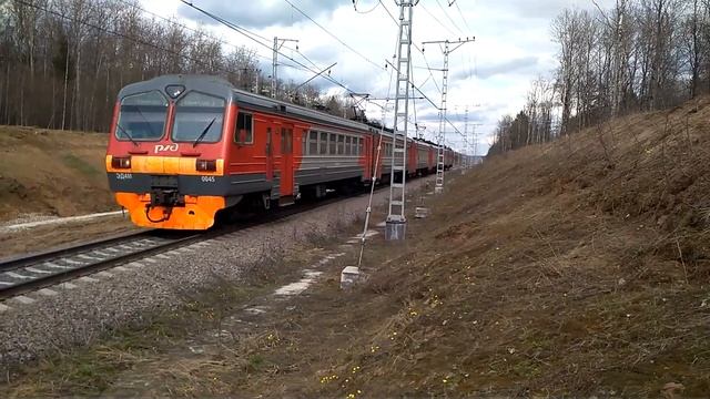 Электропоезд ЭД4М-0045. БМО ж/д. смотреть онлайн