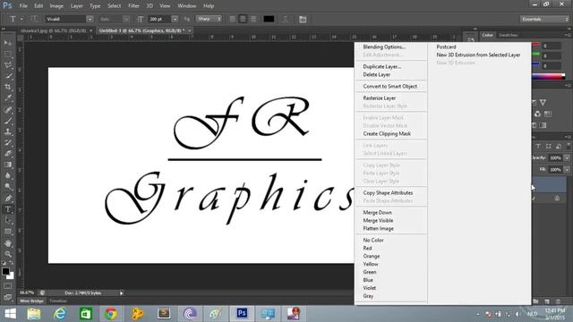 Simple 3D text effect with photoshop CS6/CC tutorial смотреть онлайн