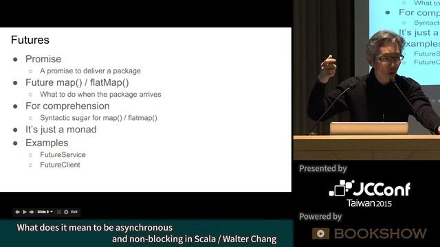 [JCConf 2015] Asynchronous and Non-blocking in Scala by Walter Chang - R2 Day1-1 смотреть онлайн