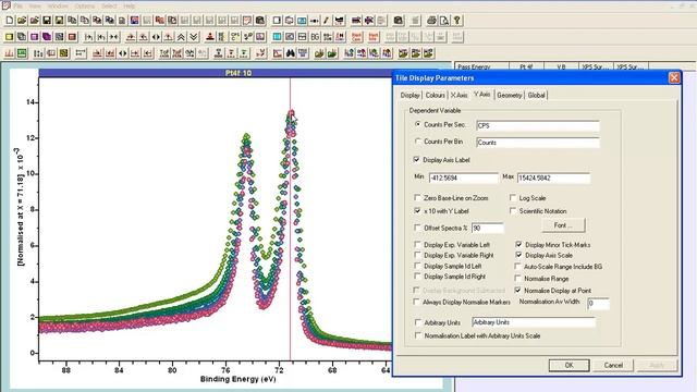Display of Overlaid Spectra using Normalization in CasaXPS смотреть онлайн