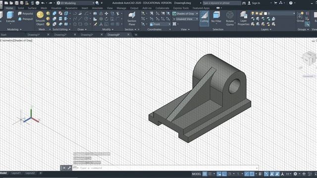AutoCAD 2020 Advance Tutorial 42 : 3D Move, 3D Rotate, 3D Scale, 3D Mirror, 3D Align in AutoCAD смотреть онлайн