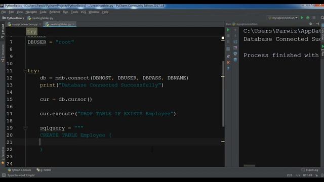Python Database Creating Mysql Tables With Python #27 смотреть онлайн