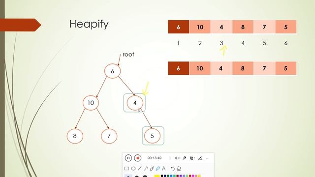 Heap Sort Algorithm - شرح الهيب سورت смотреть онлайн