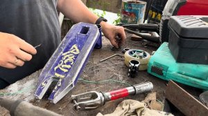 как отпилить доску на трюковом самокате @NikShtik