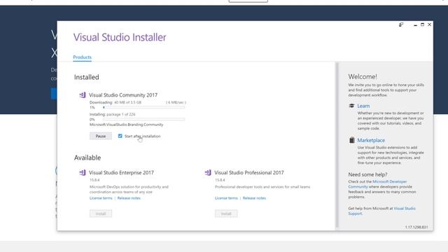 Installing Visual Studio 2017 on Windows for Xamarin смотреть онлайн