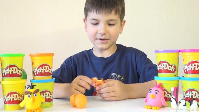 Play Doh Angry Birds movie surprise eggs on kids channel SanSanychTV / Энгри Бёрдс с сюрпризами смотреть онлайн