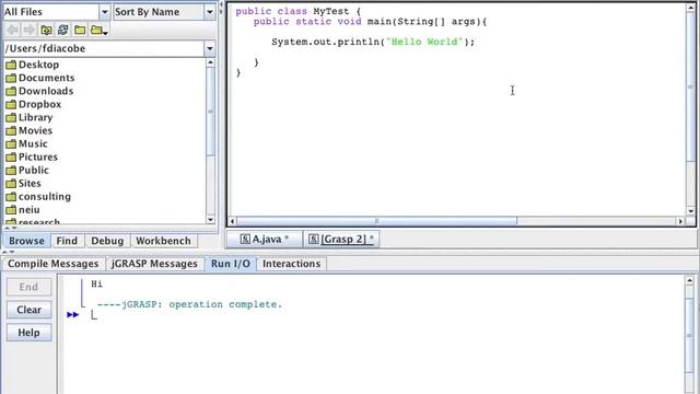 Hello World in Java смотреть онлайн