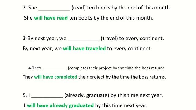 تعلم اللغة الانجليزية - زمن المستقبل التام - Future perfect смотреть онлайн