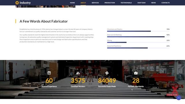 Industry - Industrial company Bootstrap Landing Page Template TMT dow смотреть онлайн