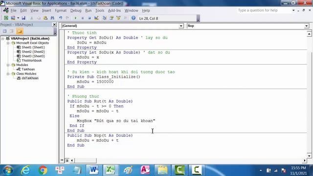 VBA EXCEL – Bài 36. Class module – Bui The Tam смотреть онлайн