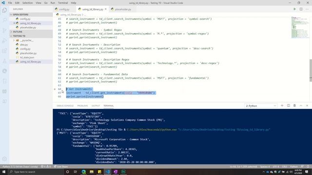 How to Use the TD Ameritrade Python API Library | Pt. 2 смотреть онлайн