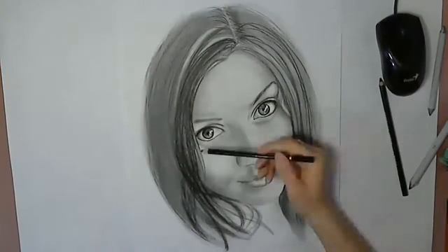 Портрет угольным карандашом смотреть онлайн