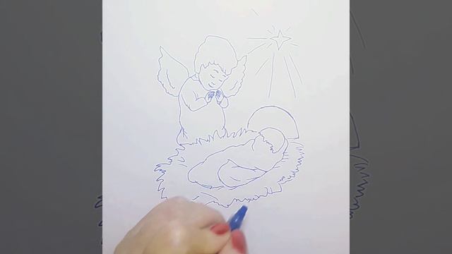 Как нарисовать Открытку Рождество||How to draw Christmas Card смотреть онлайн