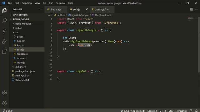 Login with google in react js with firebase - Google - React js - Firebase смотреть онлайн