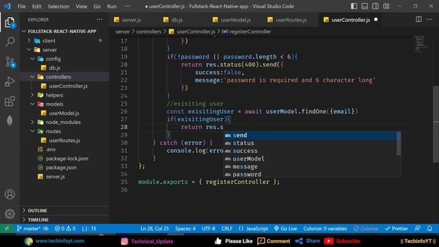 Register API | Building a Fullstack React Native Application | React Native Project смотреть онлайн