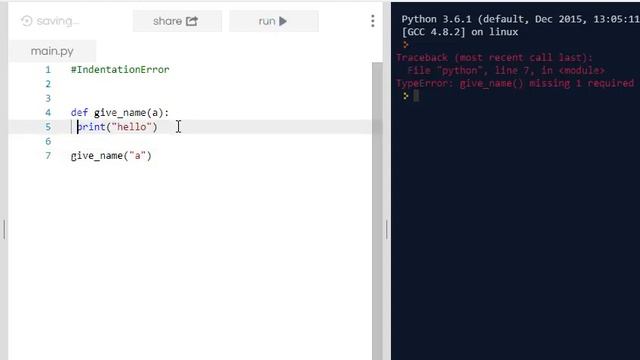 indentation error in Python смотреть онлайн