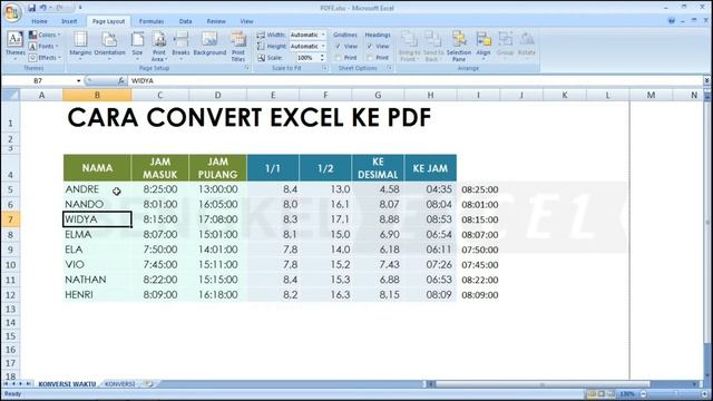 Cara Menyimpan File eXcel ke PDF смотреть онлайн