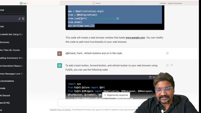 Python PyQt5 - Creating a Simple Web Browser using ChatGPT смотреть онлайн