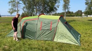 Палатка с ОГРОМНЫМ тамбуром Mircamping 1007-4 / Дешевая палатка для семьи / Обзор большой палатки