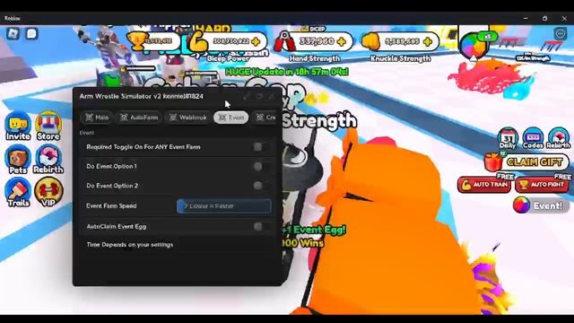 Arm Wrestle Simulator Script | EVENT FARM смотреть онлайн
