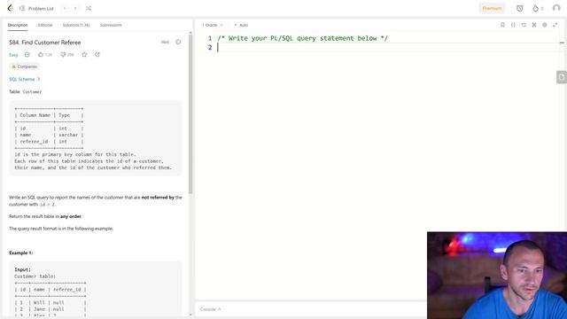 Решение задачи «584. Find Customer Referee» на SQL с сайта leetcode.com смотреть онлайн