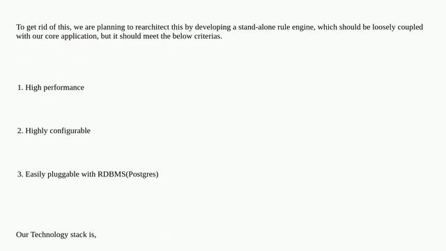 Business Rule Engine - Postgresql смотреть онлайн