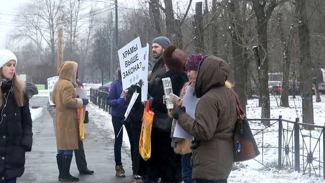 Пикет у стройки 7 декабря 2014. Парк у реки Чермянка. смотреть онлайн