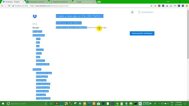 Laravel backup dropbox (L.5.4) | create dropbox API смотреть онлайн