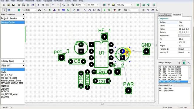 Как сделать слуховой аппарат-1. ЛУТ и сверление карбидом. Разводим плату в Diptrace. Изучаем схему