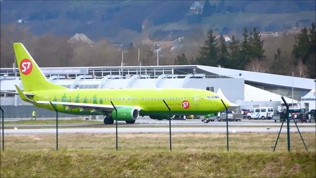 S7 Boeing 737-800 VP-BQD at Chambéry Savoie Airport CMF-LFLB смотреть онлайн
