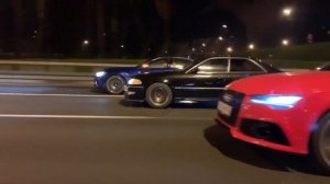 Toyata mark2 2jz vs Porsche 911 vs Bmw m5 vs Audi Rs7//Insane 2jz power ??.